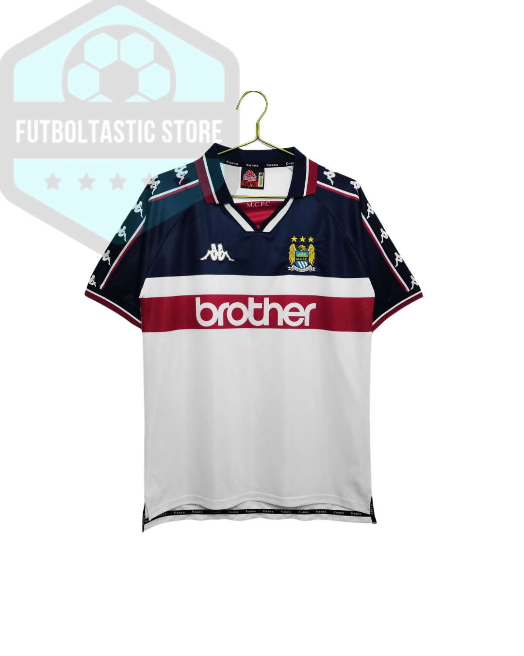 Manchester City F.C. White/Dark Blue Retro Jersey