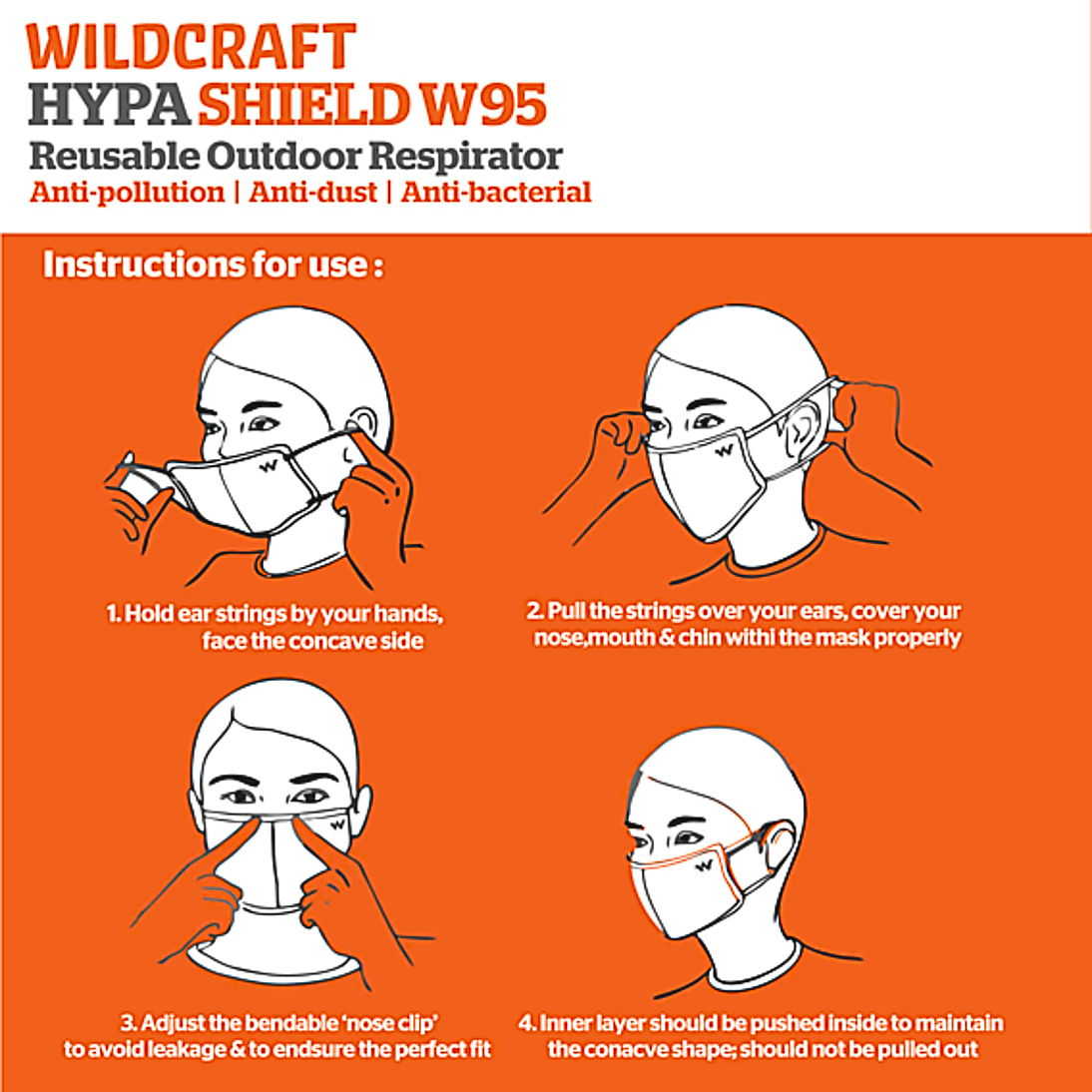 SUPERMASK W95 Reusable Outdoor Respirator – Pack Of 7 - Black