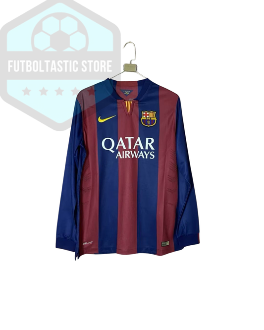 Barcelona Red/Blue Full Sleeves Stripes Retro Jersey