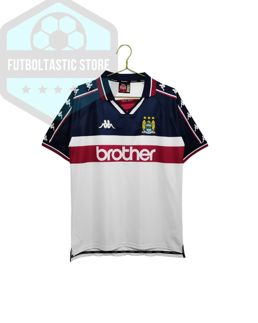Manchester City F.C. White/Dark Blue Retro Jersey