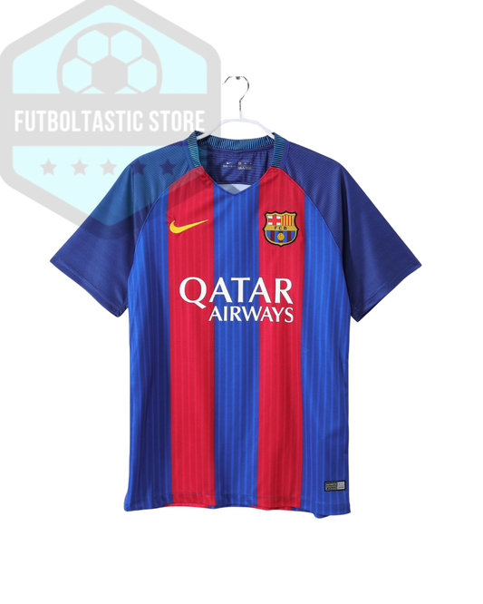 Barcelona Red/Blue Vertical Stripes Retro Jersey