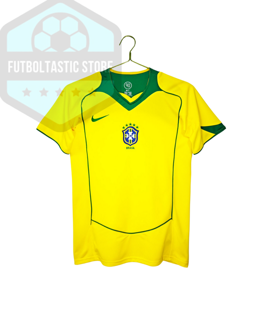 Brazil Yellow/Green Retro Jersey