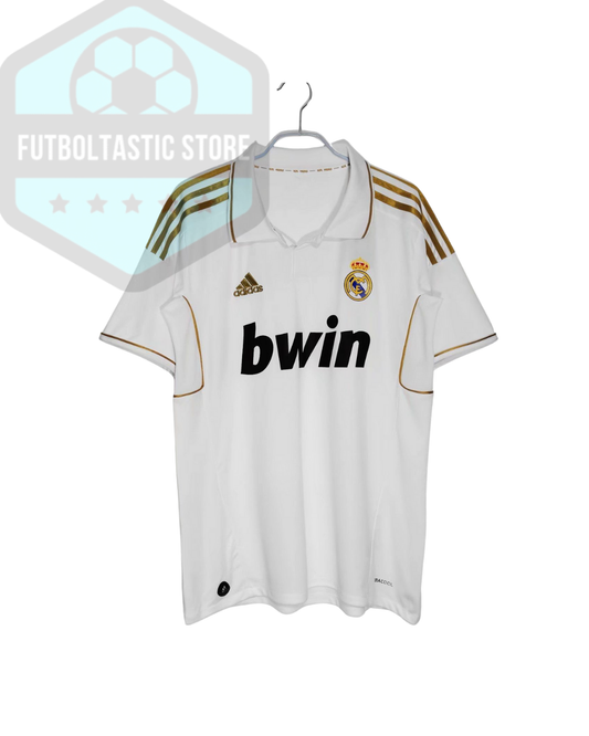 Real Madrid White/Gold Stripes Retro Jersey