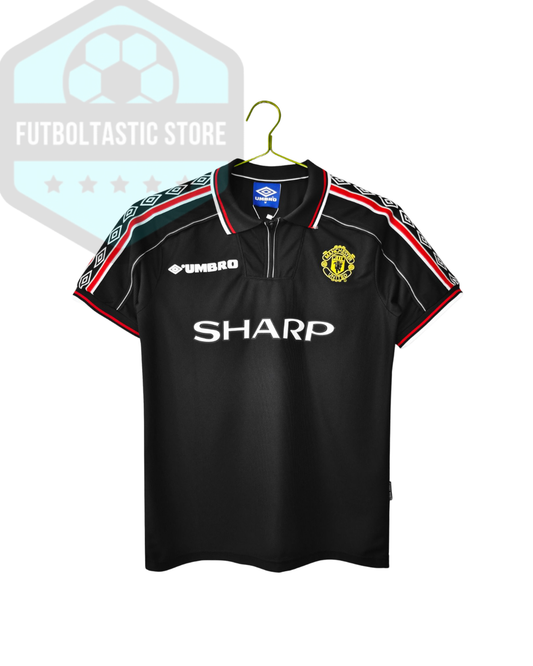 Manchester United Black/Green Sleeves Retro Jersey