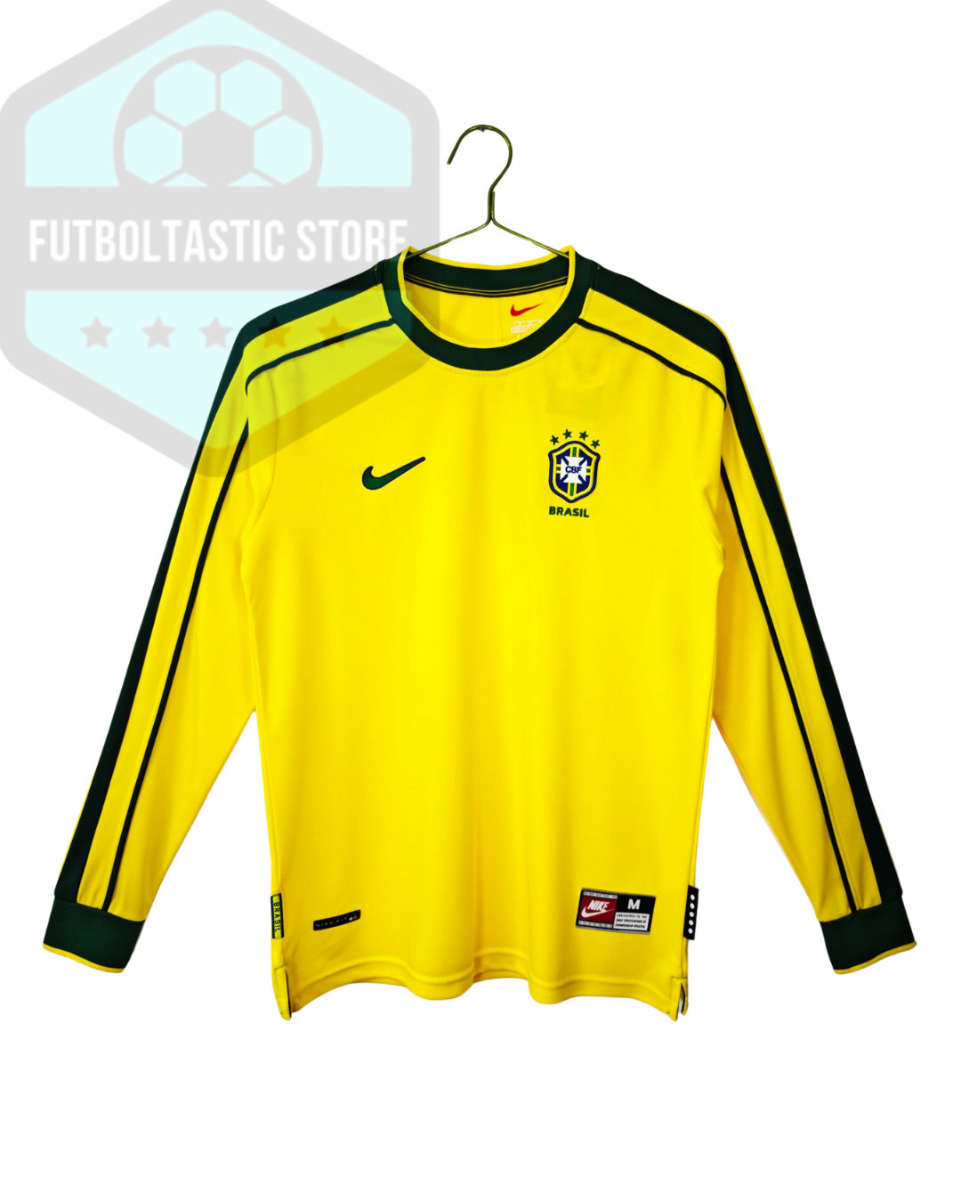 Brazil Yellow Long Retro Jersey