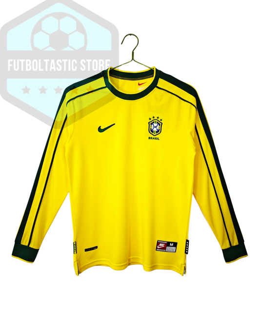 Brazil Yellow Long Retro Jersey