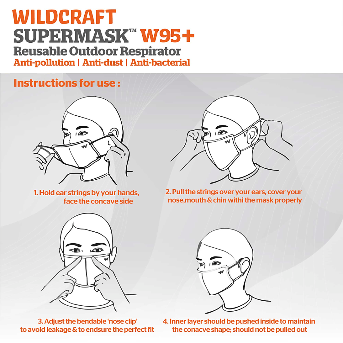 SUPERMASK W95 PLUS Reusable Outdoor Respirator – Pack Of 3 - POINTEL BLUE
